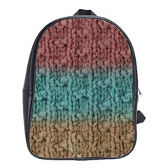 Knitted Wool Ombre 1 School Bag (large) by snowwhitegirl