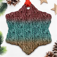 Knitted Wool Ombre 1 Snowflake Ornament (two Sides) by snowwhitegirl