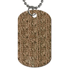 Knitted Wool Brown Dog Tag (two Sides) by snowwhitegirl