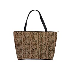 Knitted Wool Brown Classic Shoulder Handbag by snowwhitegirl