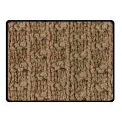 Knitted Wool Brown Fleece Blanket (small) by snowwhitegirl