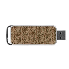 Knitted Wool Brown Portable Usb Flash (two Sides) by snowwhitegirl