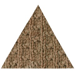 Knitted Wool Brown Wooden Puzzle Triangle