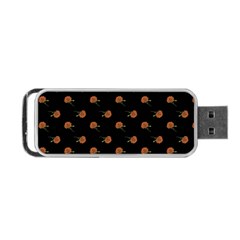 Peach Rose Black Portable Usb Flash (two Sides) by snowwhitegirl