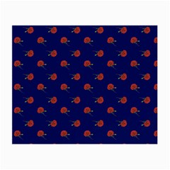 Red Rose Blue Small Glasses Cloth (2 Sides) by snowwhitegirl