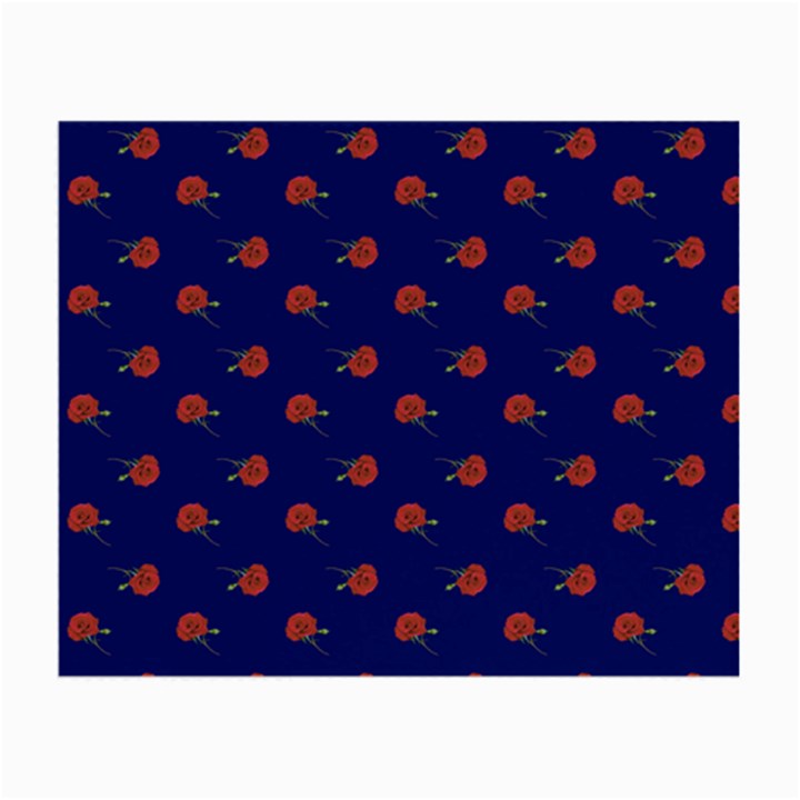 Red Rose Blue Small Glasses Cloth (2 Sides)