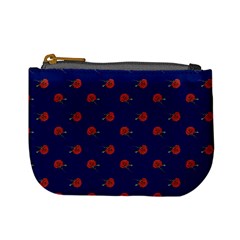 Red Rose Blue Mini Coin Purse