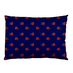 Red Rose Blue Pillow Case (two Sides) by snowwhitegirl