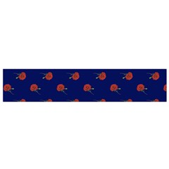 Red Rose Blue Small Flano Scarf by snowwhitegirl