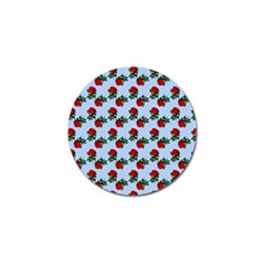 Red Roses Light Blue Golf Ball Marker (4 Pack) by snowwhitegirl