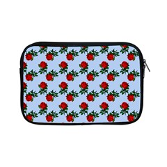 Red Roses Light Blue Apple Ipad Mini Zipper Cases by snowwhitegirl