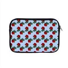 Red Roses Light Blue Apple Macbook Pro 15  Zipper Case by snowwhitegirl