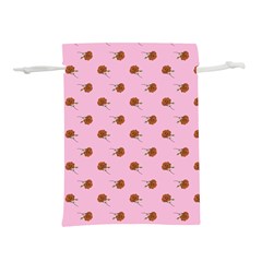 Peach Rose Pink Lightweight Drawstring Pouch (l)