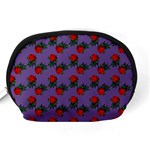 Red Roses Purple Vintage Accessory Pouch (Medium) Back