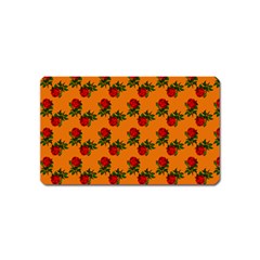 Red Roses Orange Magnet (name Card) by snowwhitegirl