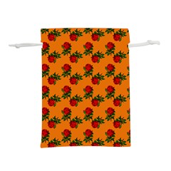 Red Roses Orange Lightweight Drawstring Pouch (m)