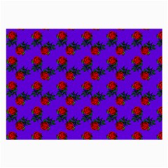 Red Roses Blue Purple Large Glasses Cloth by snowwhitegirl