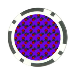 Red Roses Blue Purple Poker Chip Card Guard (10 Pack) by snowwhitegirl