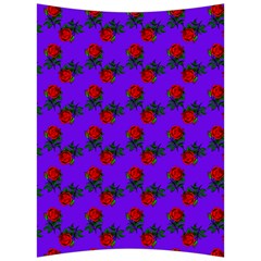 Red Roses Blue Purple Back Support Cushion by snowwhitegirl