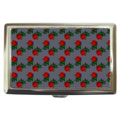 Red Roses Grey Cigarette Money Case by snowwhitegirl