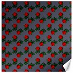 Red Roses Grey Canvas 12  x 12  11.4 x11.56  Canvas - 1