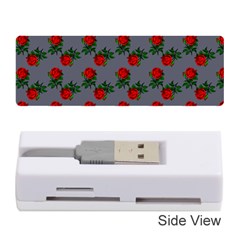 Red Roses Grey Memory Card Reader (stick) by snowwhitegirl