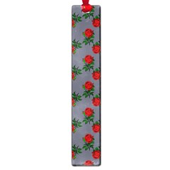 Red Roses Grey Large Book Marks by snowwhitegirl