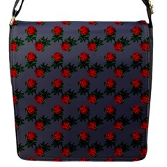 Red Roses Grey Flap Closure Messenger Bag (s) by snowwhitegirl