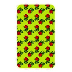 Red Roses Lime Green Memory Card Reader (rectangular) by snowwhitegirl