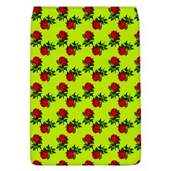 Red Roses Lime Green Removable Flap Cover (l) by snowwhitegirl