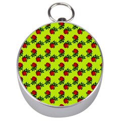 Red Roses Lime Green Silver Compasses