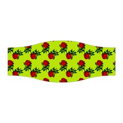 Red Roses Lime Green Stretchable Headband by snowwhitegirl