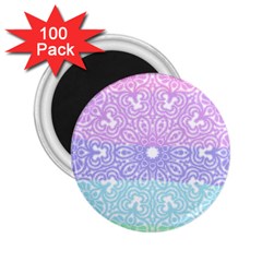 Vintage Pastel Mandala White 2 25  Magnets (100 Pack)  by snowwhitegirl