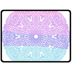 Vintage Pastel Mandala White Fleece Blanket (large)  by snowwhitegirl