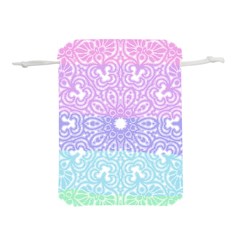 Vintage Pastel Mandala White Lightweight Drawstring Pouch (m)