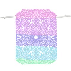 Vintage Pastel Mandala White  Lightweight Drawstring Pouch (xl)