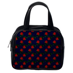 Red Roses Dark Blue Classic Handbag (one Side) by snowwhitegirl