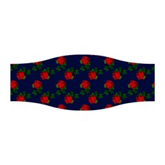 Red Roses Dark Blue Stretchable Headband by snowwhitegirl