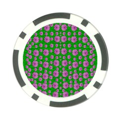 Bloom In Peace And Love Poker Chip Card Guard (10 Pack) by pepitasart