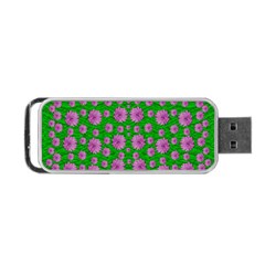 Bloom In Peace And Love Portable Usb Flash (one Side) by pepitasart