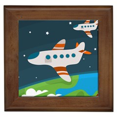 Plane Aircraft Flight Framed Tile by Simbadda