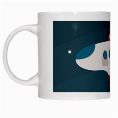 Plane Aircraft Flight White Mugs by Simbadda