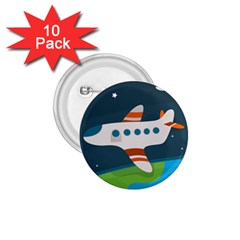 Plane Aircraft Flight 1 75  Buttons (10 Pack) by Simbadda