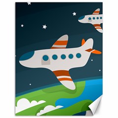 Plane Aircraft Flight Canvas 12  X 16  by Simbadda