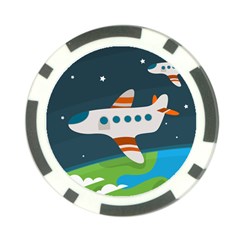 Plane Aircraft Flight Poker Chip Card Guard by Simbadda