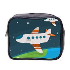 Plane Aircraft Flight Mini Toiletries Bag (two Sides) by Simbadda