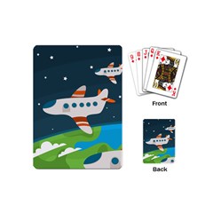 Plane Aircraft Flight Playing Cards Single Design (mini) by Simbadda