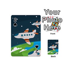 Plane Aircraft Flight Playing Cards 54 Designs (mini) by Simbadda