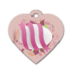 Easter Egg Colorful Spring Color Dog Tag Heart (two Sides) by Simbadda