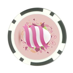 Easter Egg Colorful Spring Color Poker Chip Card Guard by Simbadda